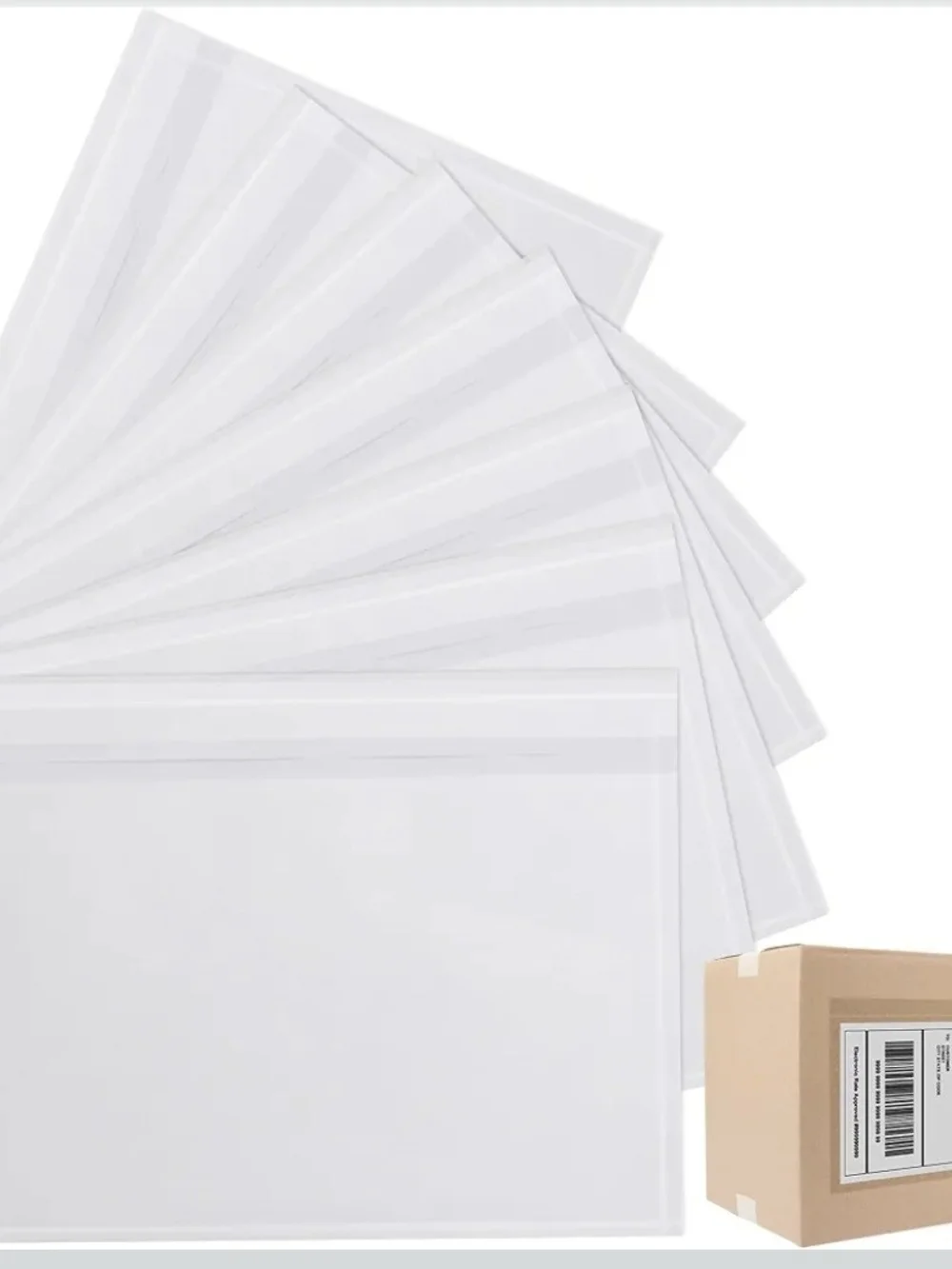 Clear Self-Seal Shipping Label Bags - Pack of Heavy-Duty Label Pouch (25)